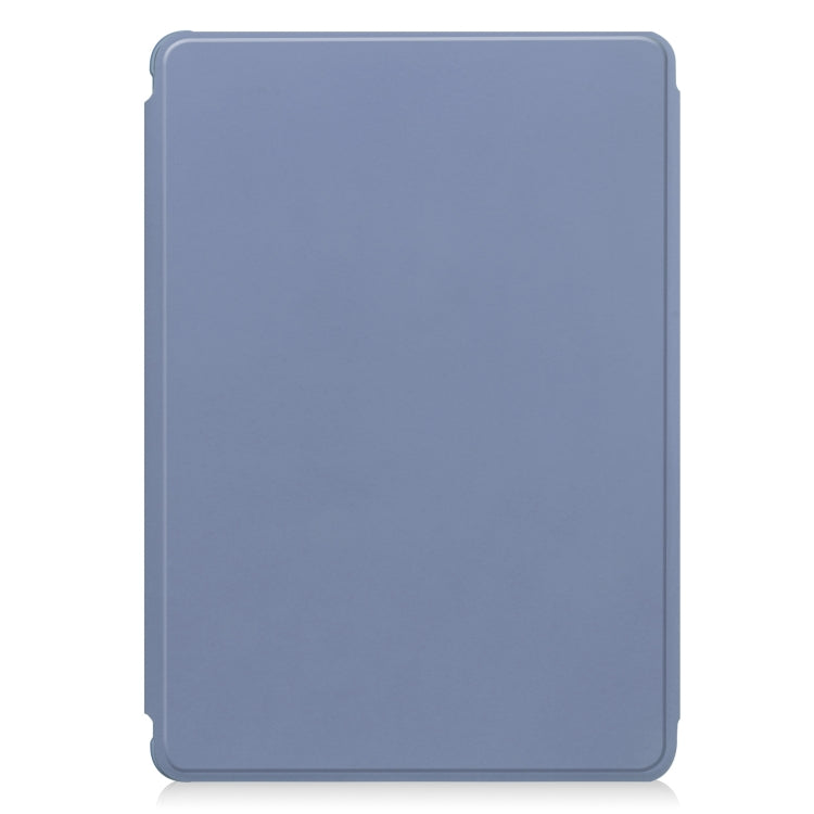 For Samsung Galaxy Tab S9 FE+ / S10+ 360 Rotation Transparent Smart Leather Case(Lavender)