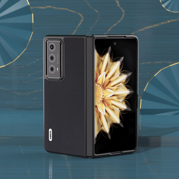 For Honor Magic V2 Haze Texture PU Phone Case(Black)