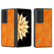 For Honor Magic V2 Dual Color Lichi Texture PU Phone Case(Orange) - Honor Cases by PMC TechLife | Online Shopping South Africa | PMC TechLife