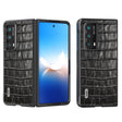 For Honor Magic Vs2 ABEEL Crocodile Texture Genuine Leather Phone Case(Black) - Honor Cases by PMC TechLife | Online Shopping South Africa | PMC TechLife | Buy Now Pay Later Mobicred