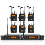 XTUGA RW2080 UHF Wireless Stage Singer In-Ear Monitor System 6 BodyPacks(US Plug)