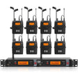 XTUGA RW2080 UHF Wireless Stage Singer In-Ear Monitor System 8 BodyPacks(EU Plug) - Microphone by XTUGA | Online Shopping South Africa | PMC Jewellery | Buy Now Pay Later Mobicred