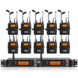 XTUGA RW2080 UHF Wireless Stage Singer In-Ear Monitor System 10 BodyPacks(EU Plug) - Microphone by XTUGA | Online Shopping South Africa | PMc TechLife | Buy Now Pay Later Mobicred