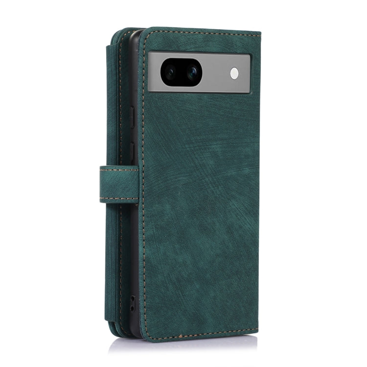 For Google Pixel 7a Dream 9-Card Wallet Zipper Bag Leather Phone Case(Green)