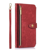 For Google Pixel 7a Dream 9-Card Wallet Zipper Bag Leather Phone Case(Red)