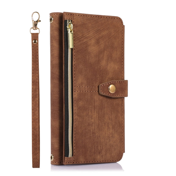 For Google Pixel 7a Dream 9-Card Wallet Zipper Bag Leather Phone Case(Brown)