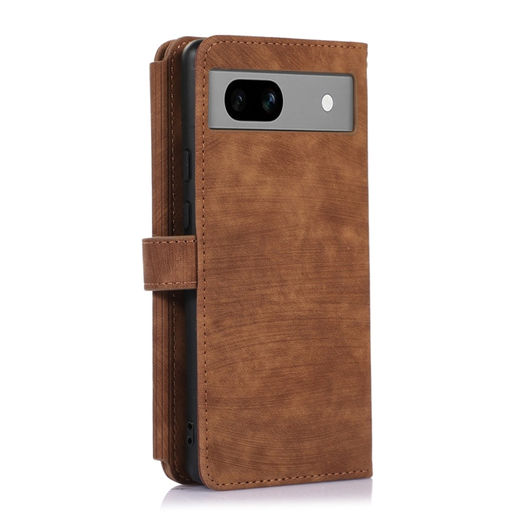 For Google Pixel 7a Dream 9-Card Wallet Zipper Bag Leather Phone Case(Brown)