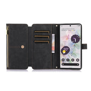 For Google Pixel 7a Dream 9-Card Wallet Zipper Bag Leather Phone Case(Black)