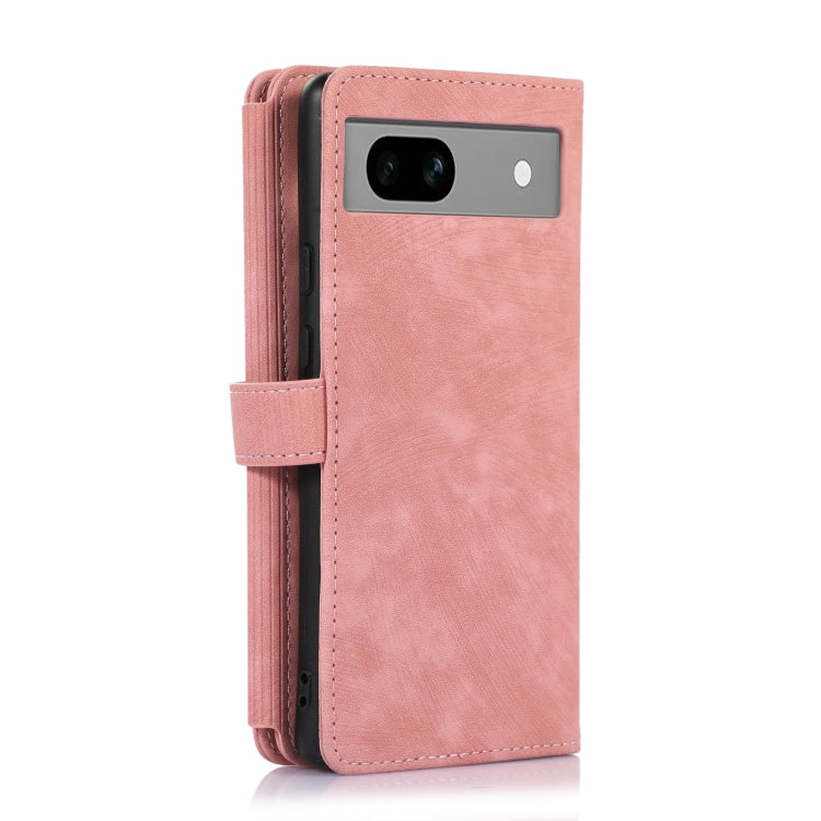 For Google Pixel 7a Dream 9-Card Wallet Zipper Bag Leather Phone Case(Pink)