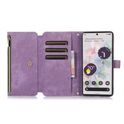 For Google Pixel 7a Dream 9-Card Wallet Zipper Bag Leather Phone Case(Purple)