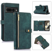 For Google Pixel 7 Pro Dream 9-Card Wallet Zipper Bag Leather Phone Case(Green)