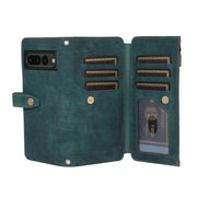 For Google Pixel 7 Pro Dream 9-Card Wallet Zipper Bag Leather Phone Case(Green)