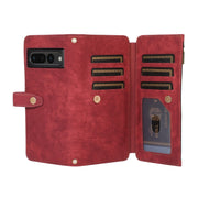 For Google Pixel 7 Pro Dream 9-Card Wallet Zipper Bag Leather Phone Case(Red)