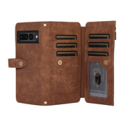 For Google Pixel 7 Pro Dream 9-Card Wallet Zipper Bag Leather Phone Case(Brown)