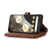 For Google Pixel 7 Pro Dream 9-Card Wallet Zipper Bag Leather Phone Case(Brown)