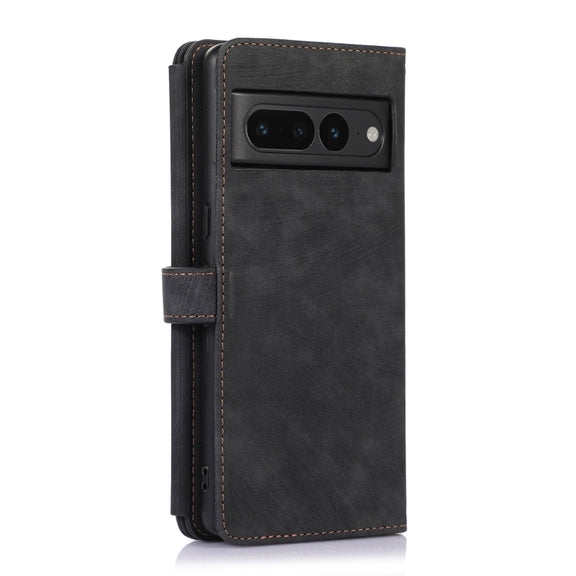For Google Pixel 7 Pro Dream 9-Card Wallet Zipper Bag Leather Phone Case(Black)