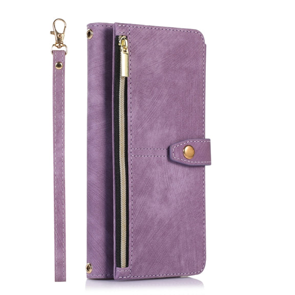 For Google Pixel 7 Pro Dream 9-Card Wallet Zipper Bag Leather Phone Case(Purple)