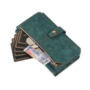 For Google Pixel 7 Dream 9-Card Wallet Zipper Bag Leather Phone Case(Green)