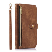 For Google Pixel 7 Dream 9-Card Wallet Zipper Bag Leather Phone Case(Brown)