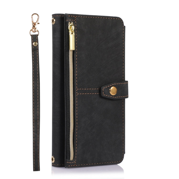 For Google Pixel 7 Dream 9-Card Wallet Zipper Bag Leather Phone Case(Black)