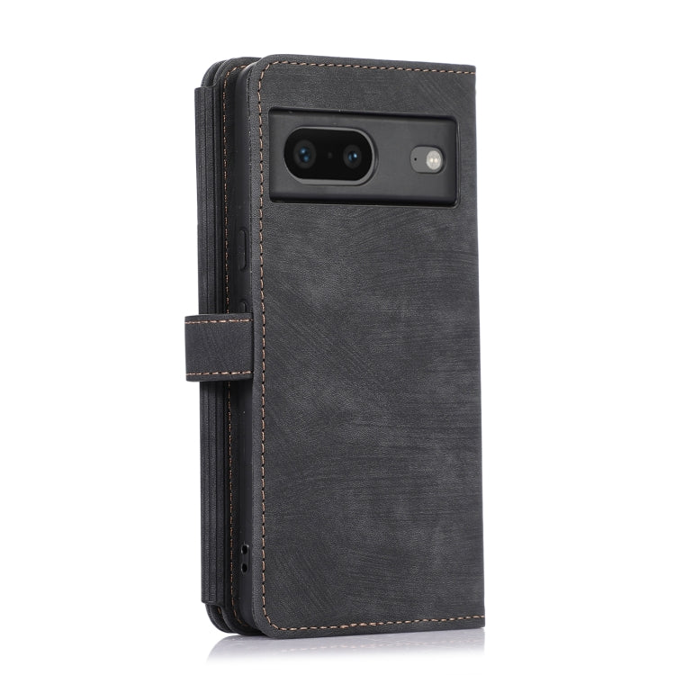 For Google Pixel 7 Dream 9-Card Wallet Zipper Bag Leather Phone Case(Black)