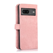 For Google Pixel 7 Dream 9-Card Wallet Zipper Bag Leather Phone Case(Pink)
