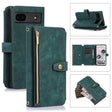 For Google Pixel 6a Dream 9-Card Wallet Zipper Bag Leather Phone Case(Green) - Google Cases by PMC TechLife | Online Shopping South Africa | PMC TechLife | Buy Now Pay Later Mobicred