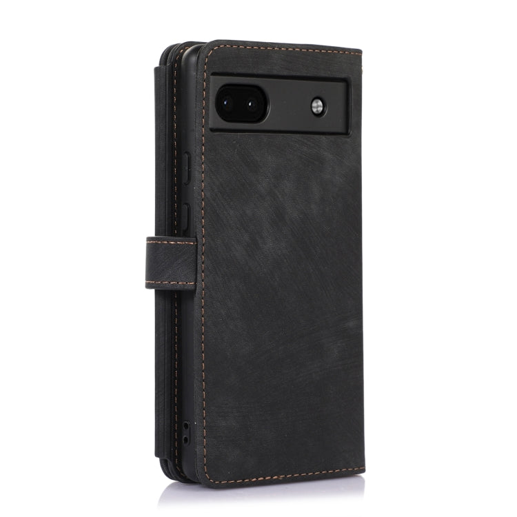 For Google Pixel 6a Dream 9-Card Wallet Zipper Bag Leather Phone Case(Black)