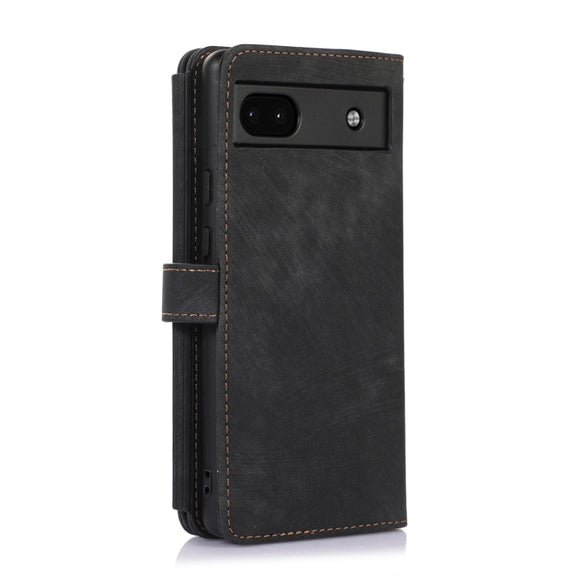 For Google Pixel 6a Dream 9-Card Wallet Zipper Bag Leather Phone Case(Black)