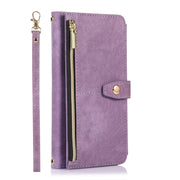 For Google Pixel 6a Dream 9-Card Wallet Zipper Bag Leather Phone Case(Purple)