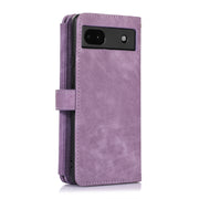 For Google Pixel 6a Dream 9-Card Wallet Zipper Bag Leather Phone Case(Purple)