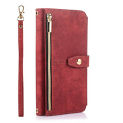 For Google Pixel 6 Dream 9-Card Wallet Zipper Bag Leather Phone Case(Red)