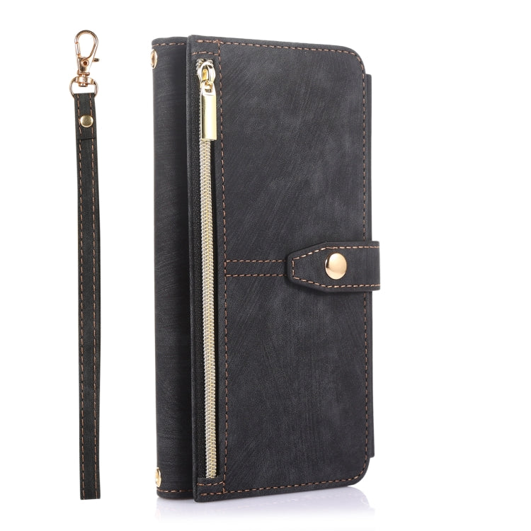 For Google Pixel 6 Dream 9-Card Wallet Zipper Bag Leather Phone Case(Black)