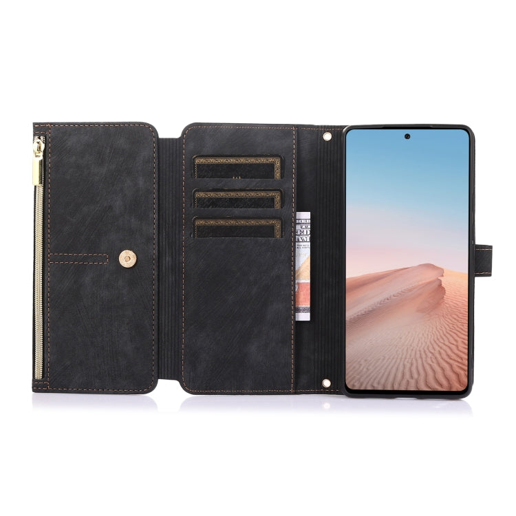 For Google Pixel 6 Dream 9-Card Wallet Zipper Bag Leather Phone Case(Black)