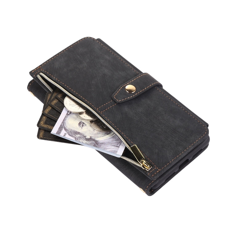 For Google Pixel 6 Dream 9-Card Wallet Zipper Bag Leather Phone Case(Black)