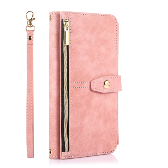 For Google Pixel 6 Dream 9-Card Wallet Zipper Bag Leather Phone Case(Pink)