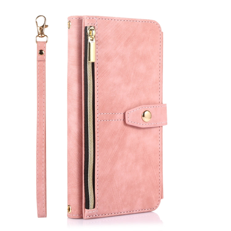 For Google Pixel 6 Dream 9-Card Wallet Zipper Bag Leather Phone Case(Pink)