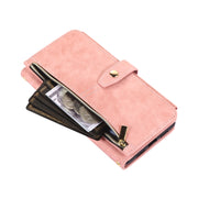 For Google Pixel 6 Dream 9-Card Wallet Zipper Bag Leather Phone Case(Pink)