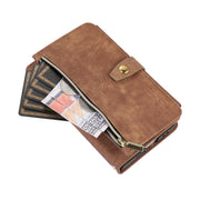 For Google Pixel Fold Dream 9-Card Wallet Zipper Bag Leather Phone Case(Brown)