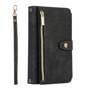For Google Pixel Fold Dream 9-Card Wallet Zipper Bag Leather Phone Case(Black)