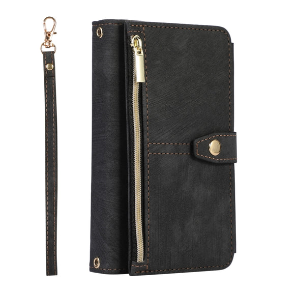 For Google Pixel Fold Dream 9-Card Wallet Zipper Bag Leather Phone Case(Black)
