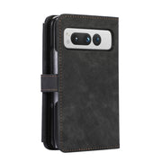 For Google Pixel Fold Dream 9-Card Wallet Zipper Bag Leather Phone Case(Black)