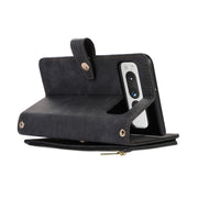 For Google Pixel Fold Dream 9-Card Wallet Zipper Bag Leather Phone Case(Black)
