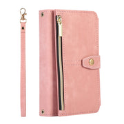 For Google Pixel Fold Dream 9-Card Wallet Zipper Bag Leather Phone Case(Pink)