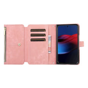 For Google Pixel Fold Dream 9-Card Wallet Zipper Bag Leather Phone Case(Pink)