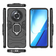For Realme 11 Magnetic Ring Holder PC + TPU Phone Case(Black)