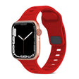 For Apple Watch Ultra 49mm Square Buckle Stripes Silicone Watch Band(Red) - Watch Bands by PMC TechLife | Online Shopping South Africa | PMC TechLife