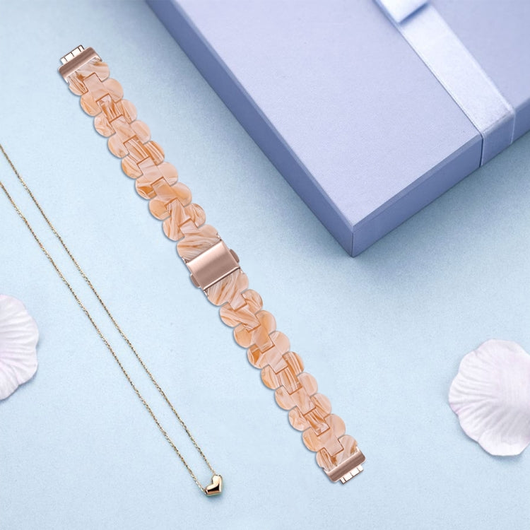 For Fitbit Inspire 3 Oval Resin Replacement Watch Band(Silk White)