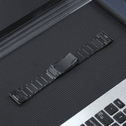 For Garmin Forerunner 965/955/945/935 22mm Quick Release Five Bead Titanium Steel Watch Band(Black)