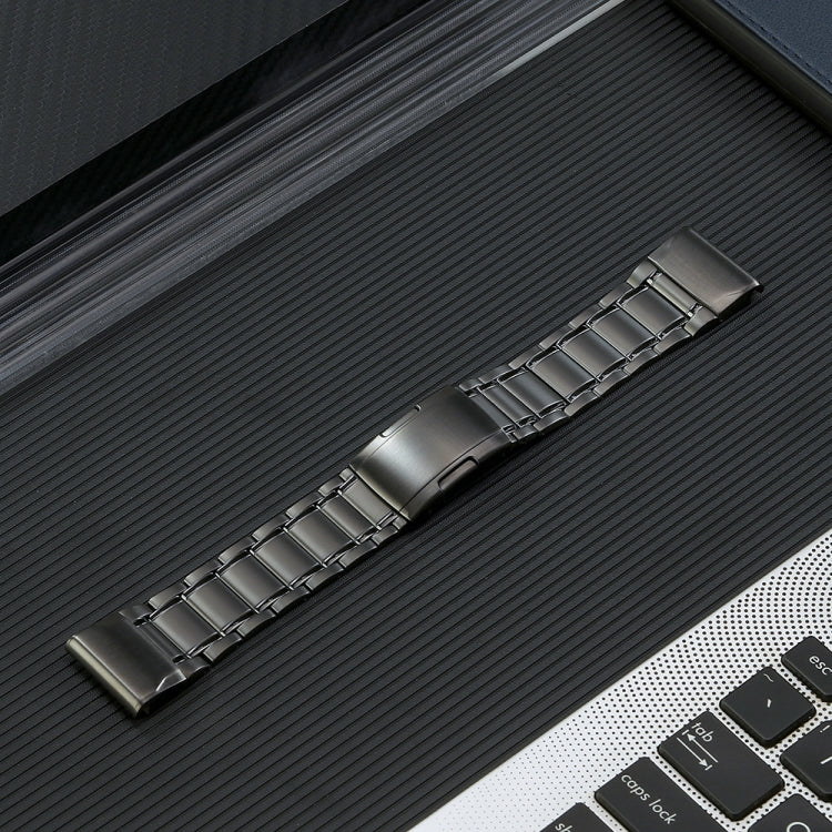 For Garmin Forerunner 965/955/945/935 22mm Quick Release Five Bead Titanium Steel Watch Band(Grey)